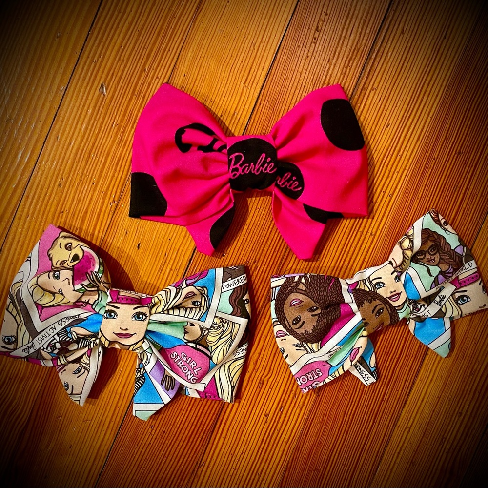 COPY - 2 Hair Bows featuring Barbie Designs